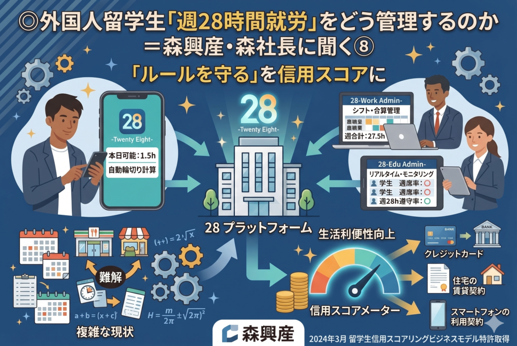 ◎外国人留学生「週２８時間就労」をどう管理するのか＝森興産・森社長に聞く⑧